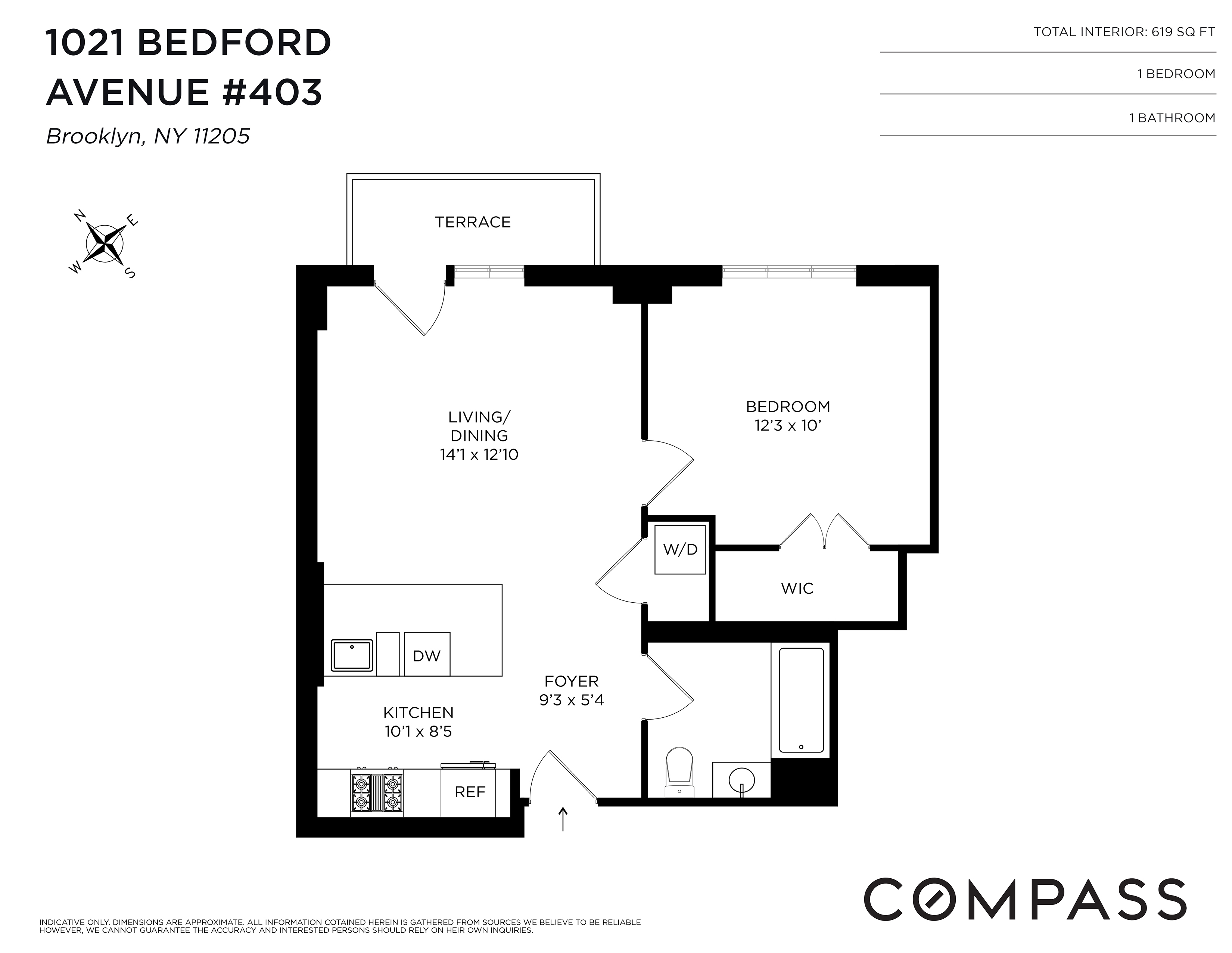 1021 Bedford Avenue, Unit 403 Brooklyn, NY 11205 - Photo 13 of 13 a picture of a bench in front of a house