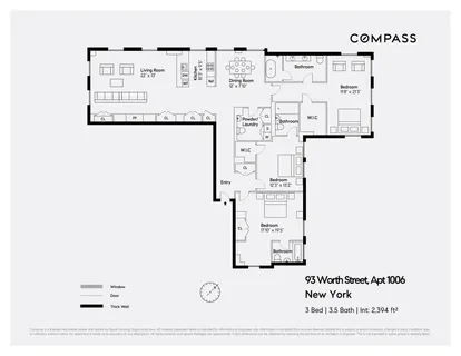 $4,350,000 | 93 Worth Street, Unit 1006 | TriBeCa