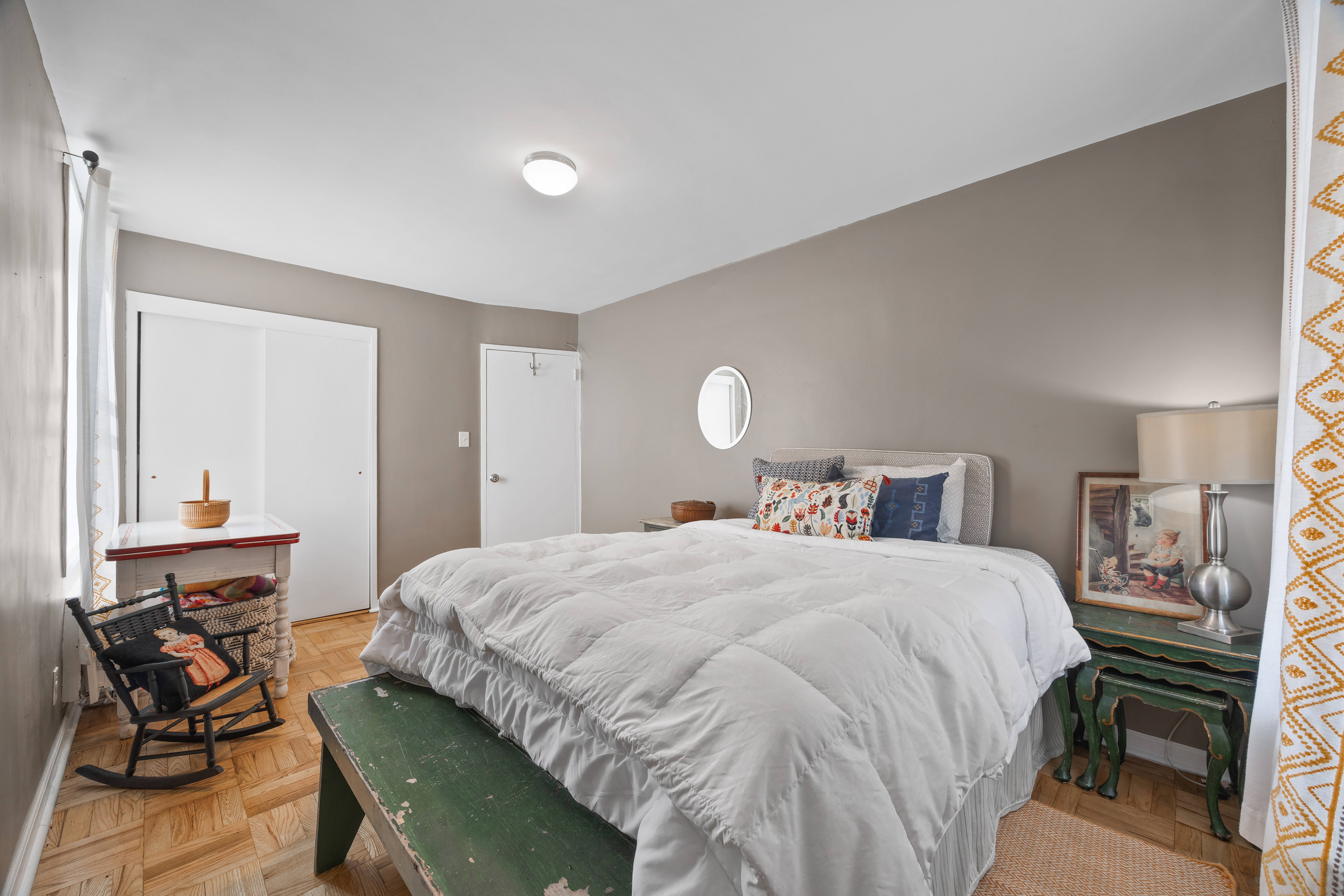 255 Fieldston Terrace, Unit 2L Bronx, NY 10471 - Photo 14 of 32 a bedroom with a bed and windows