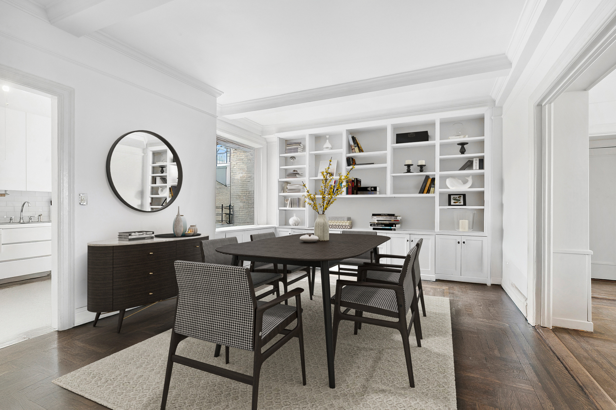 215 West 92nd Street, Unit 15A Manhattan, NY 10025 - Photo 7 of 14 a view of a dining room with furniture and a large window