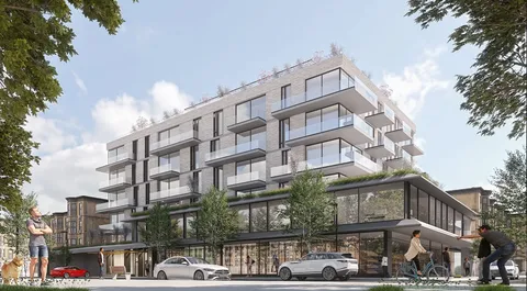 a front view of a building