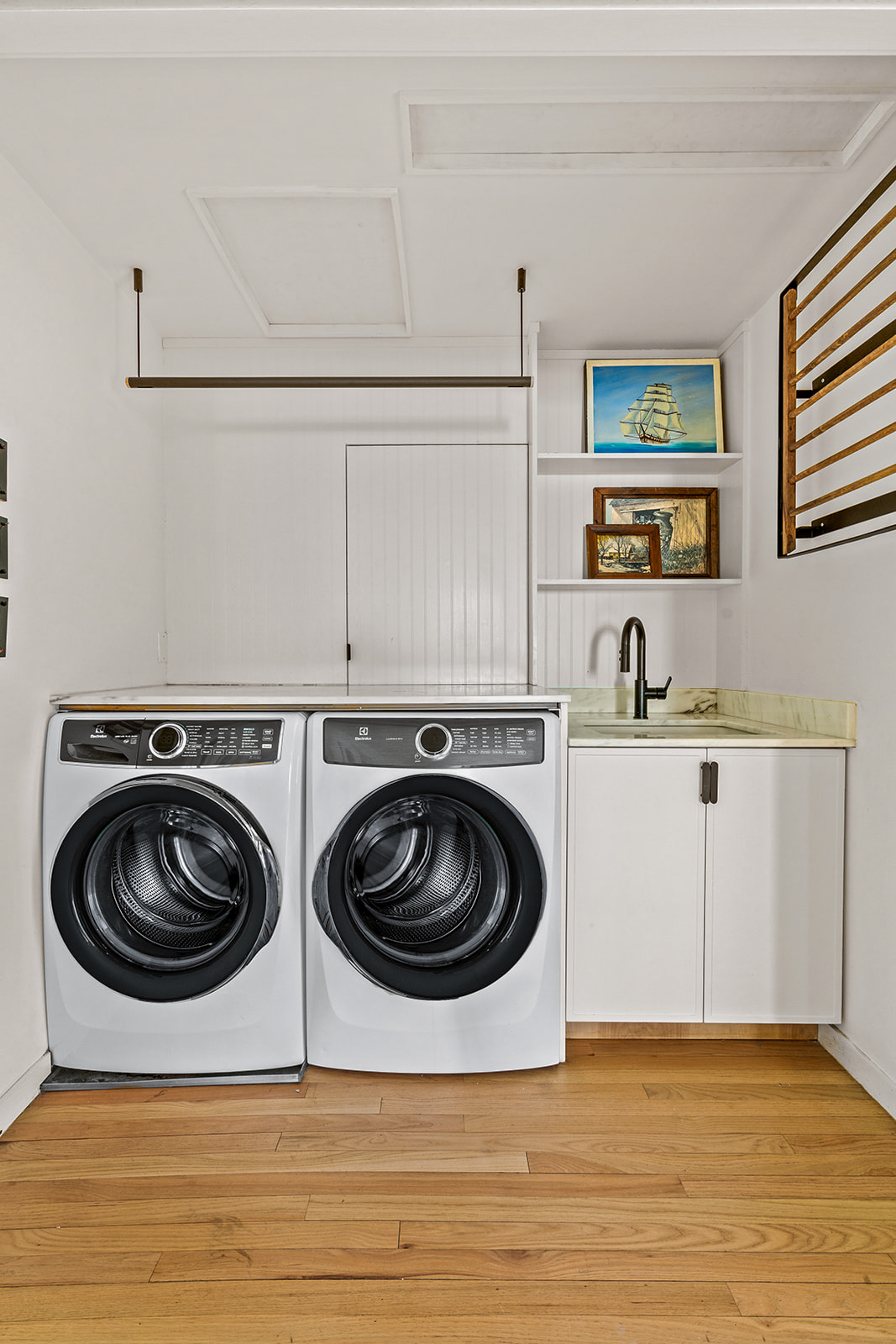 1221 Albemarle Road Brooklyn, NY 11218 - Photo 33 of 45 a utility room with sink dryer and washer