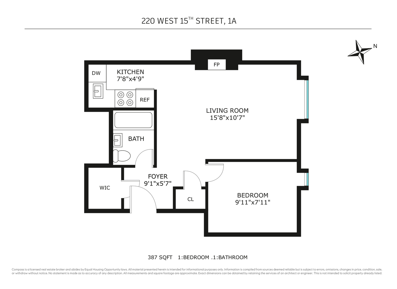 220 West 15th Street, Unit 1A Manhattan, NY 10011 - Photo 6 of 6 a picture of a book and a bed