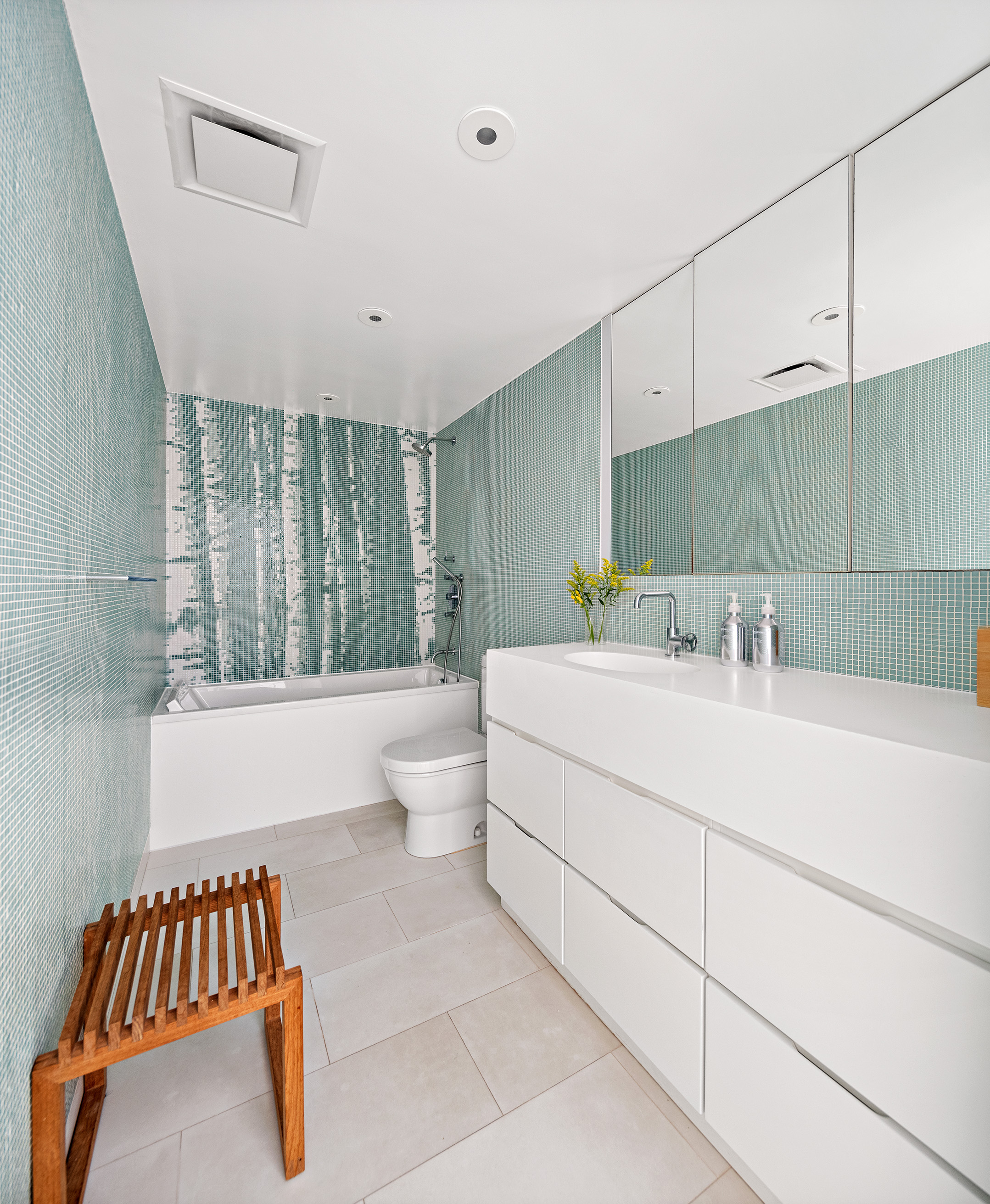 93 Reade Street, Unit 3 Manhattan, NY 10013 - Photo 10 of 12 a bathroom with a sink and a mirror