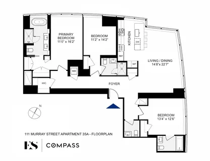 $5,995,000 | 111 Murray Street, Unit 35A | TriBeCa