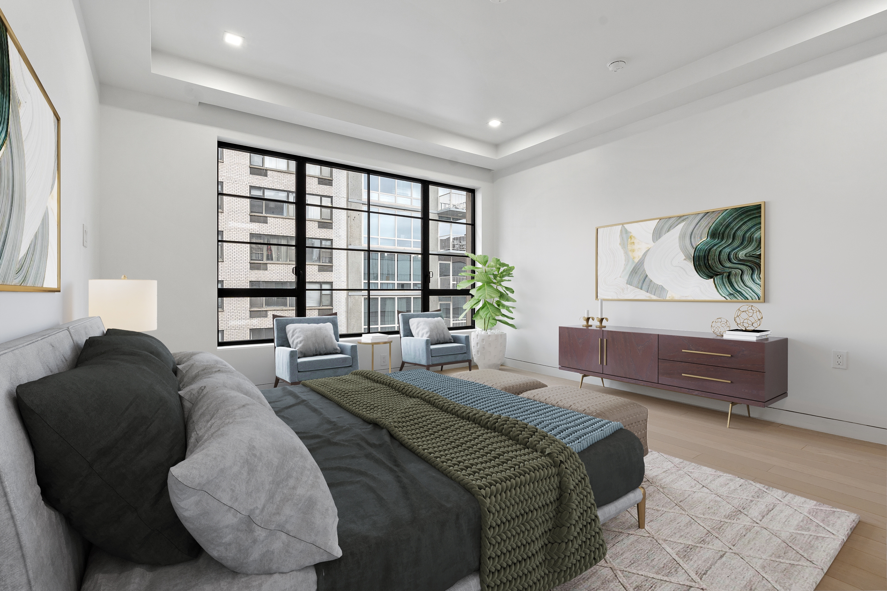 327 East 22nd Street, Unit 3A Manhattan, NY 10010 - Photo 8 of 14 a spacious bedroom with a bed and window