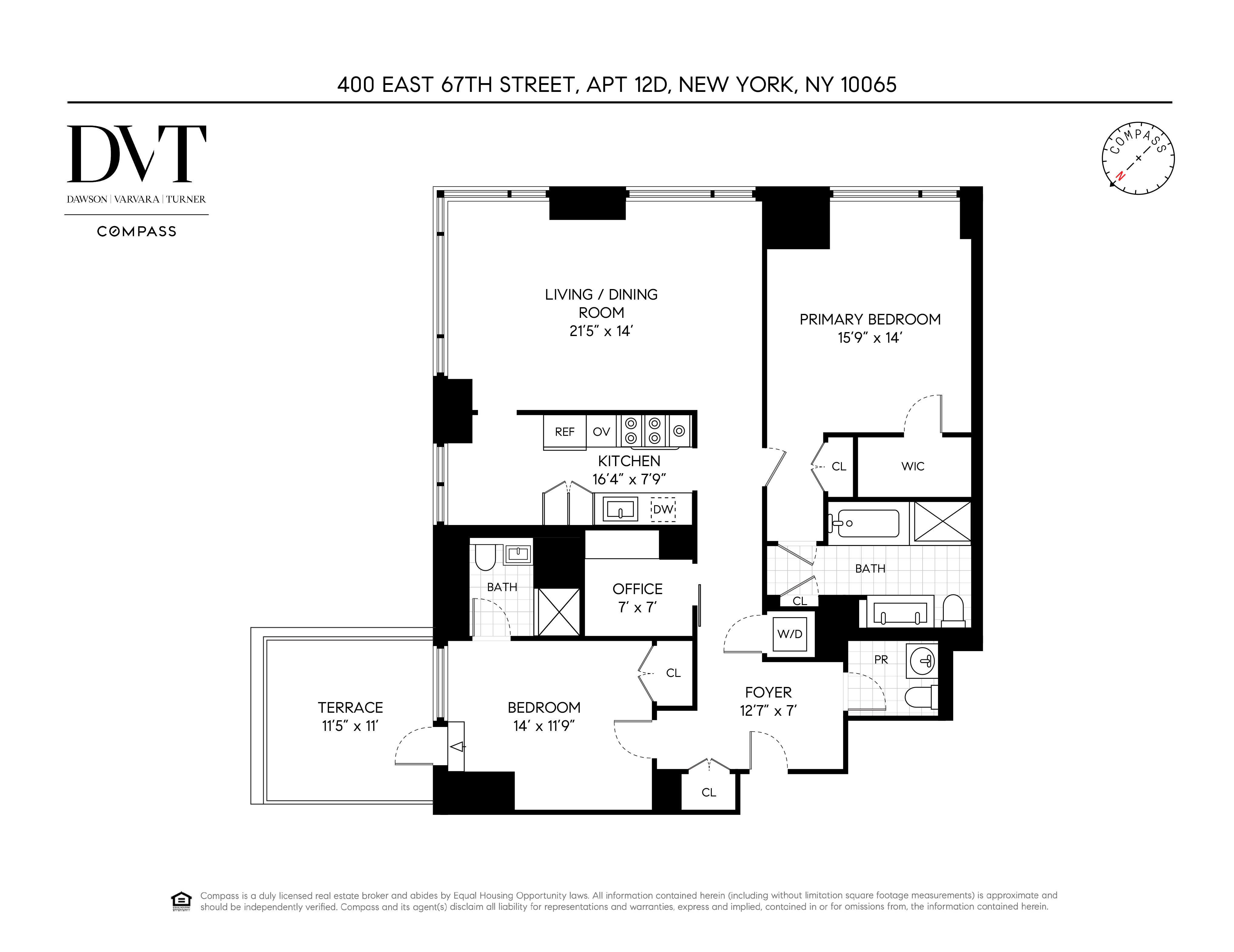 400 East 67th Street, Unit 12D Manhattan, NY 10065 - Photo 9 of 9 a picture of a floor plan
