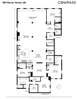 $13,500,000 | 158 Mercer Street, Unit 6B | SoHo