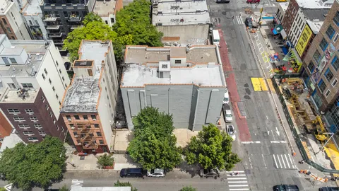 an aerial view of multiple house