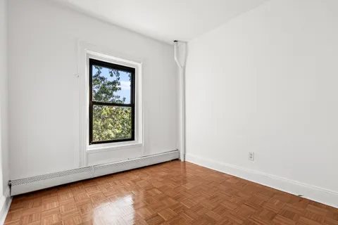 an empty room with a window
