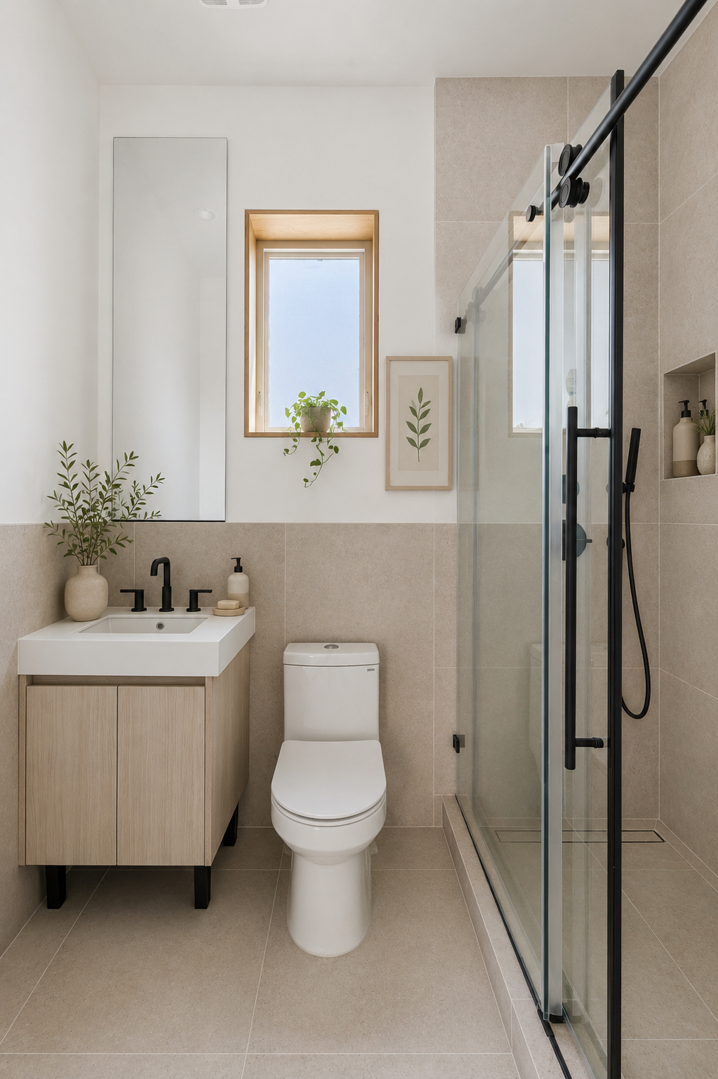 810 Sterling Place, Unit PH Brooklyn, NY 11216 - Photo 13 of 16 a bathroom with a toilet a sink and shower