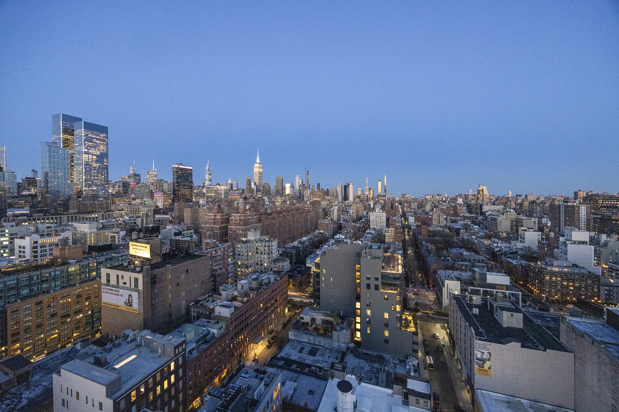 551 West 21st Street, Unit PH Manhattan, NY 10011 - Photo 30 of 51 a city view with tall buildings