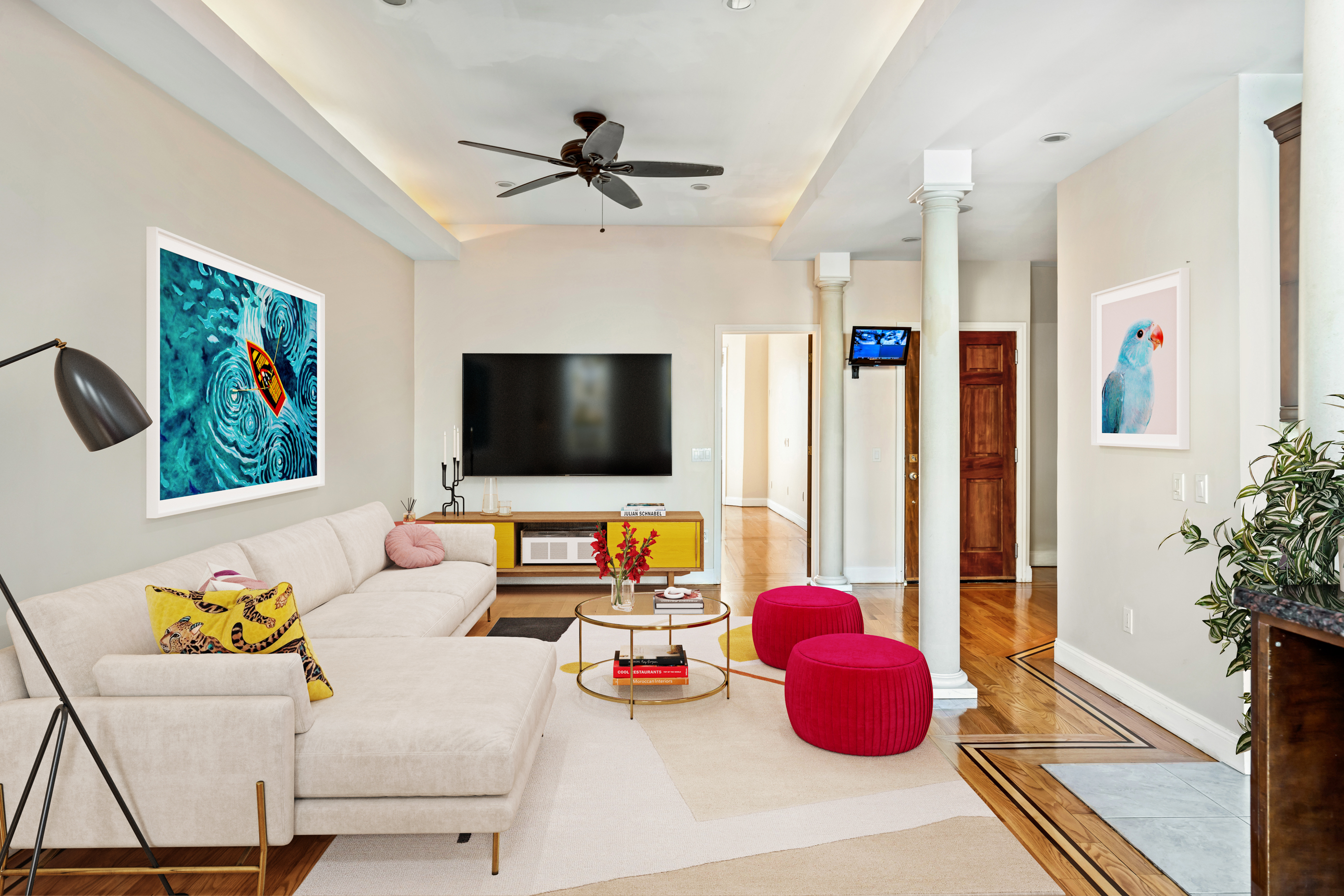 60-13 Menahan Street, Unit 1 Queens, NY 11385 - Photo 7 of 19 a living room with furniture and a flat screen tv