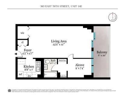 $585,000 | 363 East 76th Street, Unit 14E | Lenox Hill