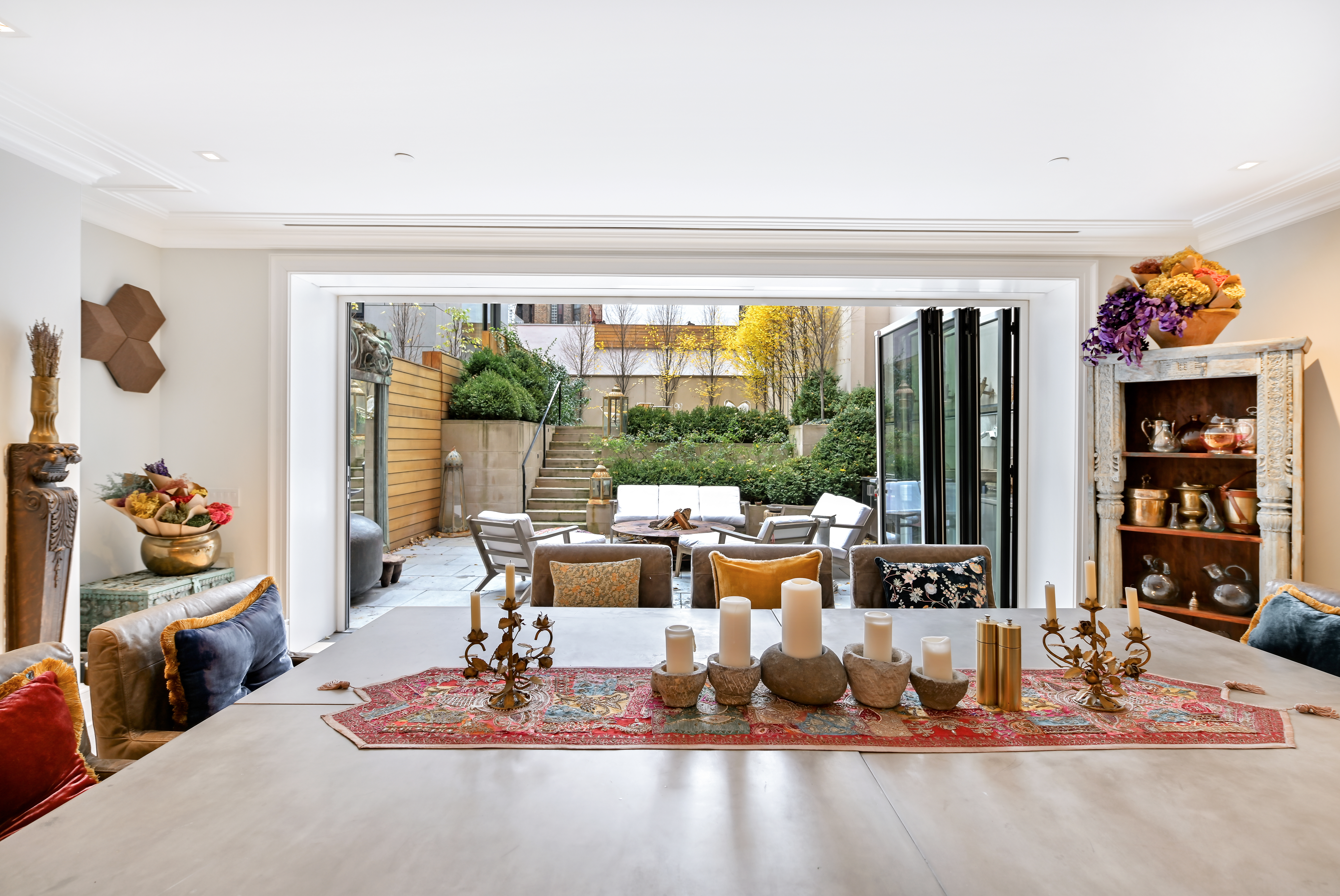 38 Prince Street Manhattan, NY 10012 - Photo 7 of 17 a living room with large windows and wooden floor