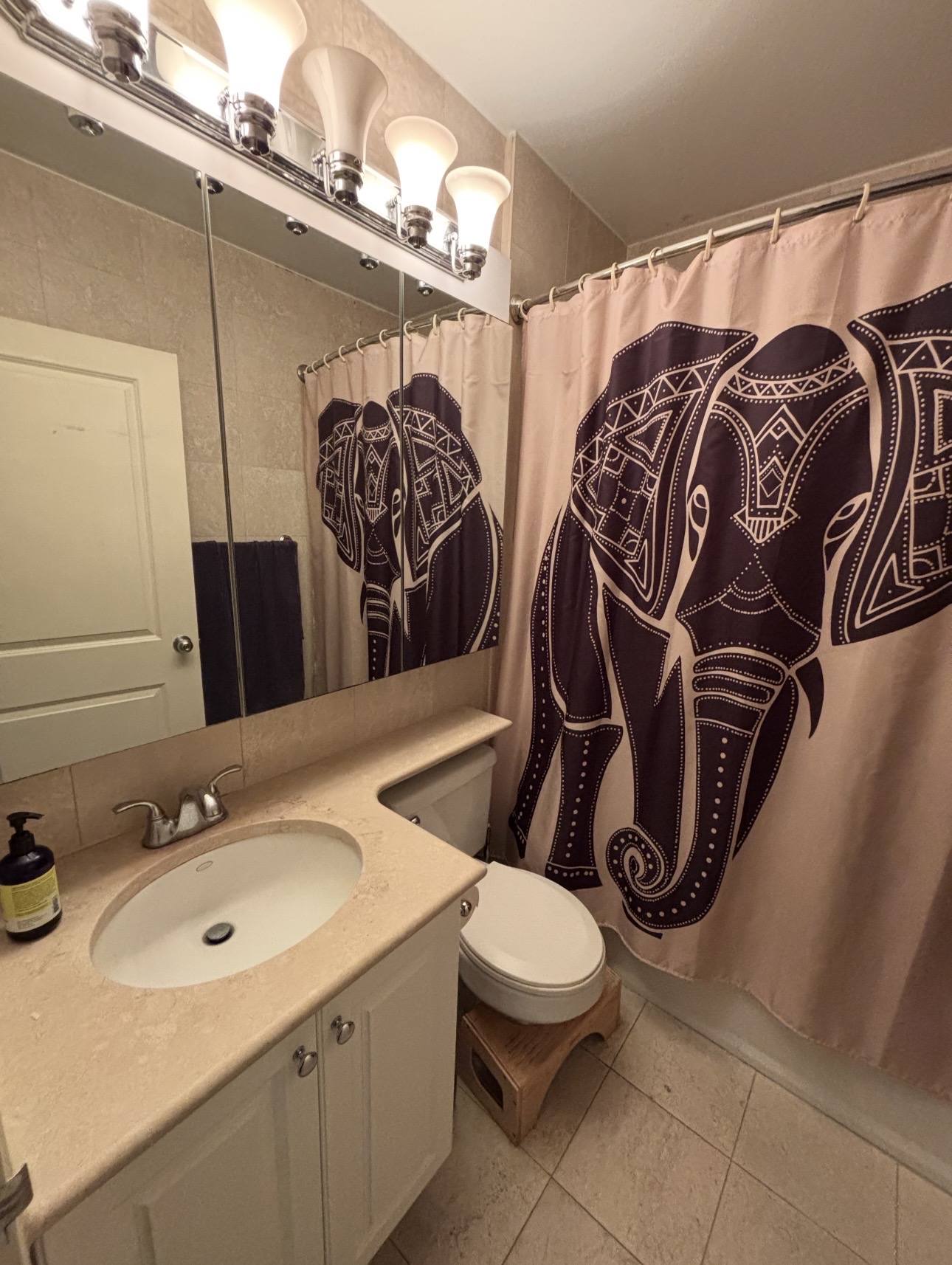215 East 95th Street, Unit 19G Manhattan, NY 10128 - Photo 10 of 14 a bathroom with a toilet sink and mirror