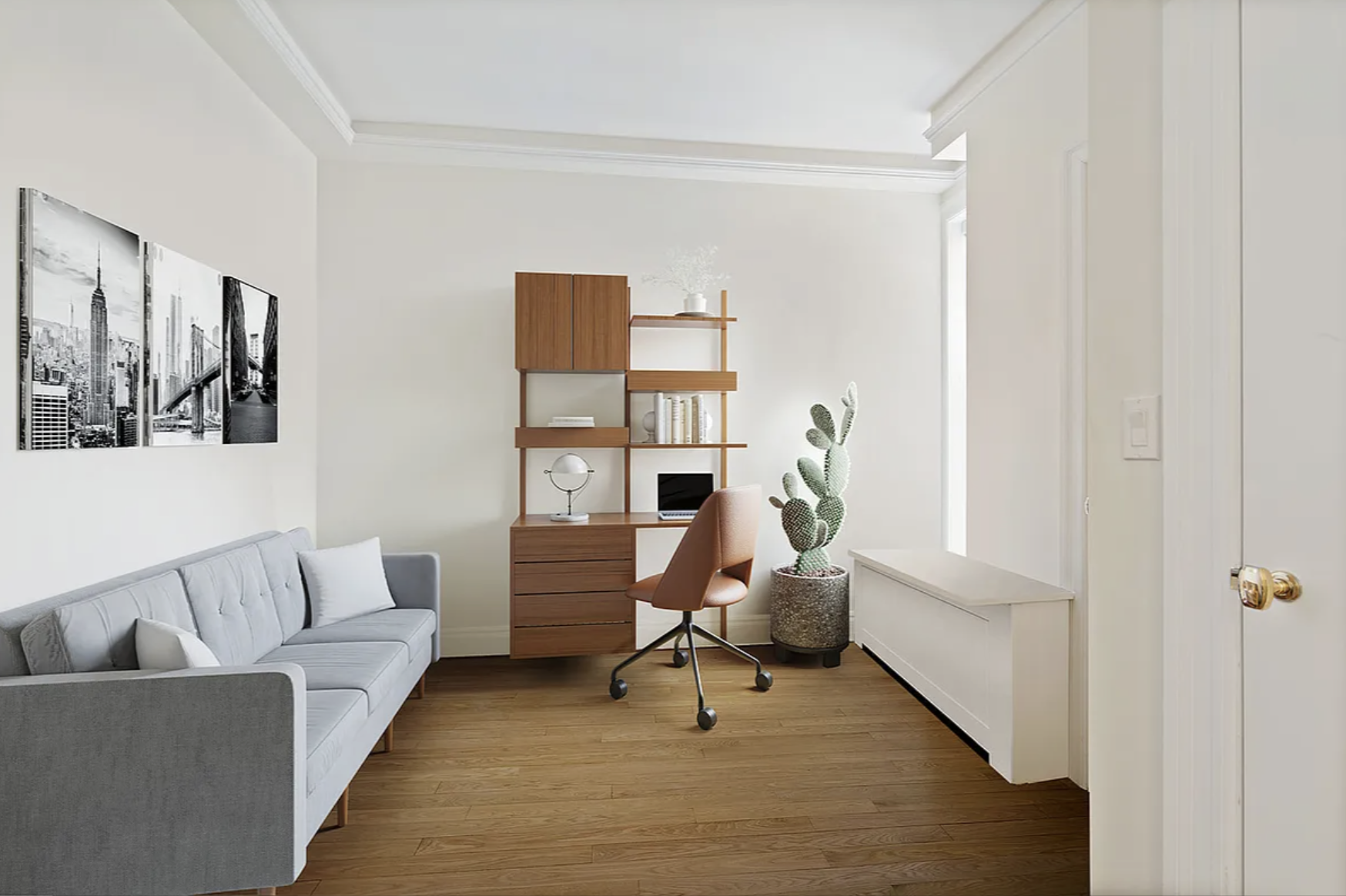 905 West End Avenue, Unit 112 Manhattan, NY 10025 - Photo 8 of 12 a living room with furniture and wooden floor