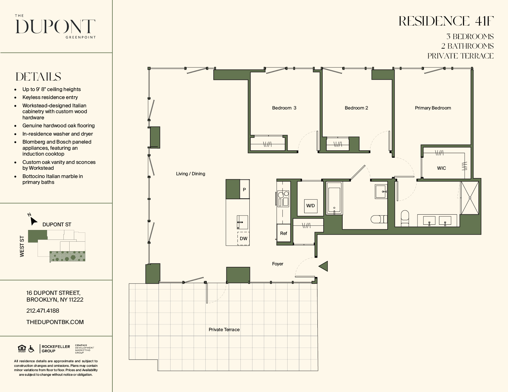 16 Dupont Street, Unit PHG Brooklyn, NY 11222 - Photo 18 of 18 a picture of a bench