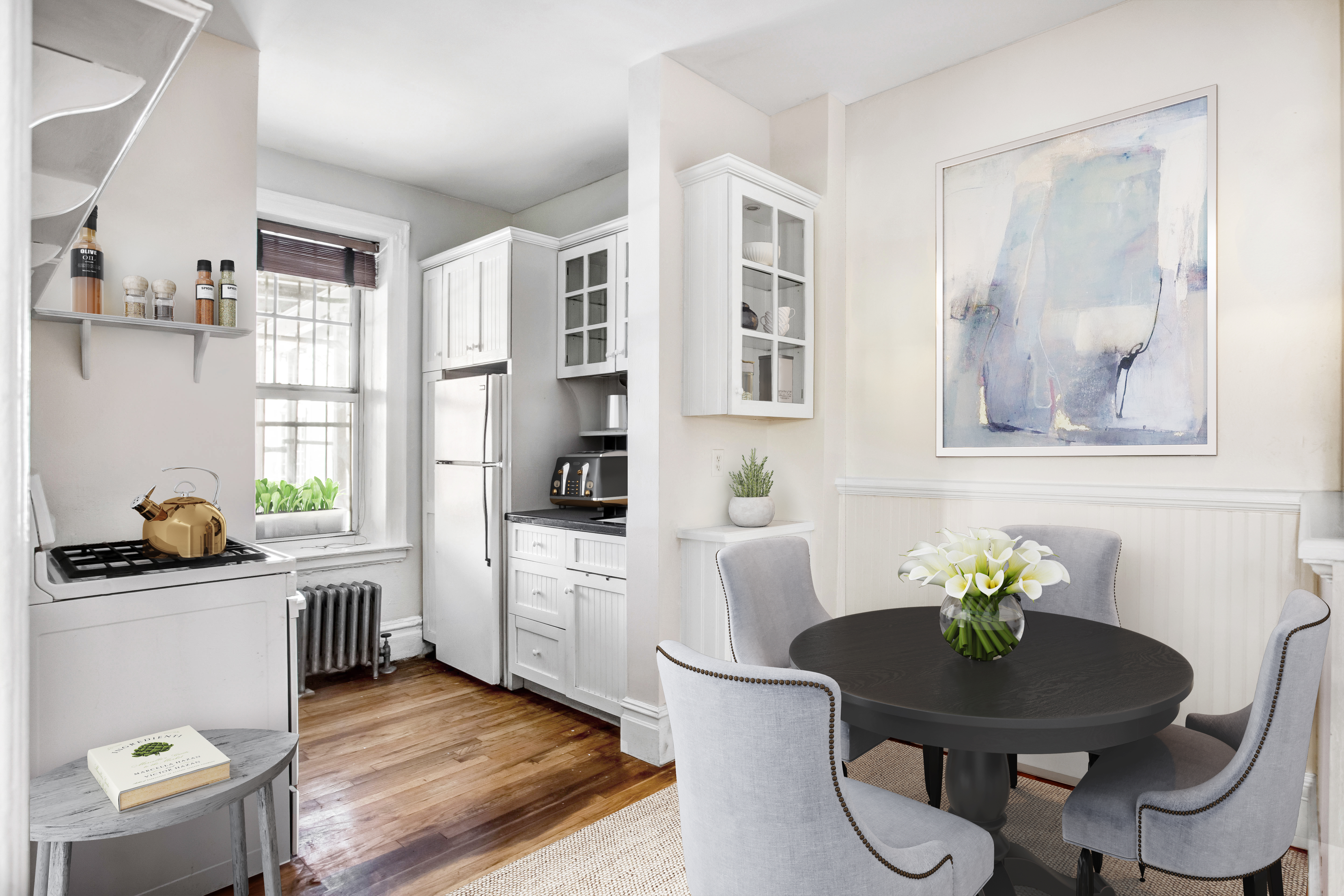 344 West 12th Street, Unit 1A Manhattan, NY 10014 - Photo 8 of 17 a living room with furniture and wooden floor