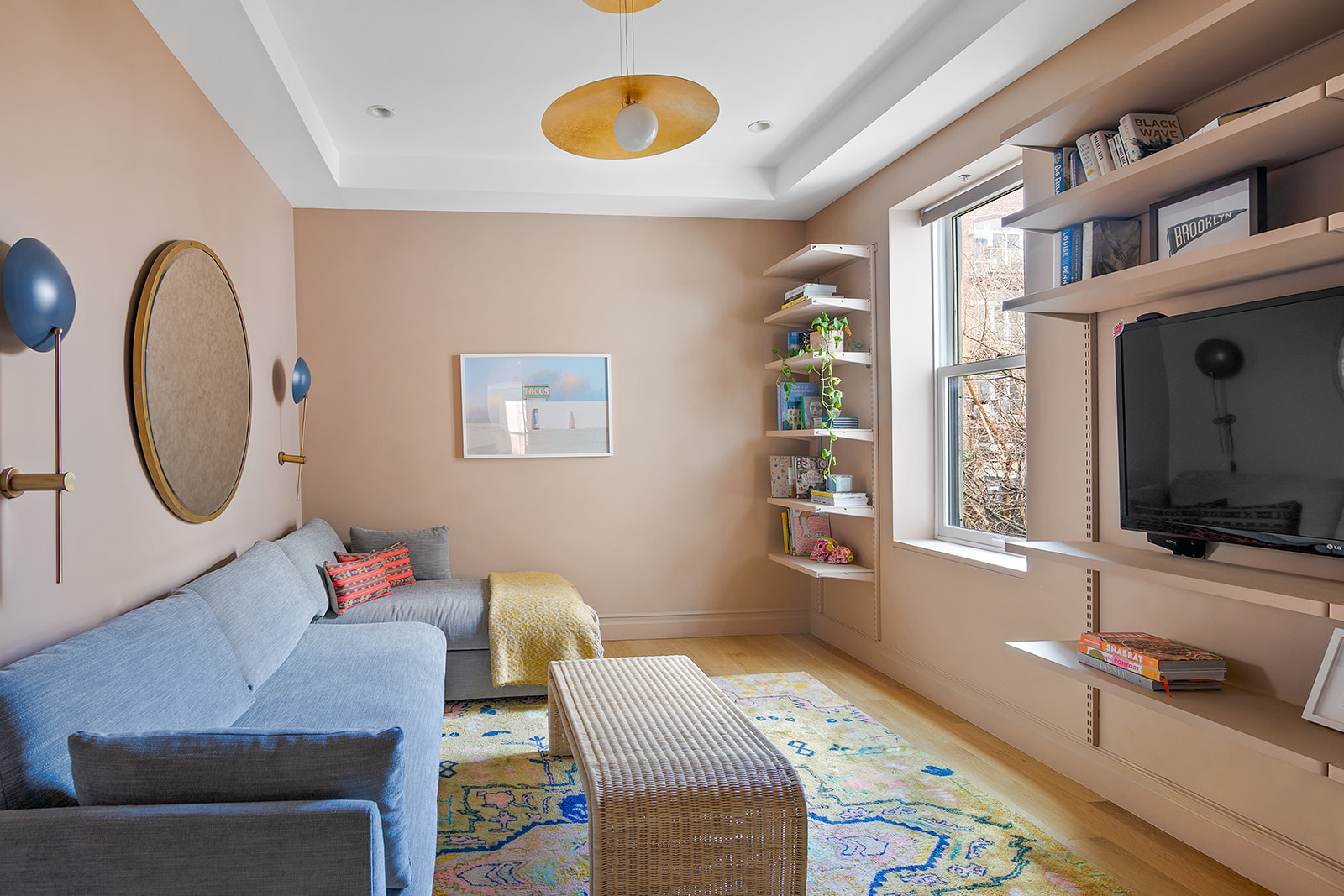 110 President Street, Unit 2 Brooklyn, NY 11231 - Photo 7 of 15 a living room with furniture and a flat screen tv