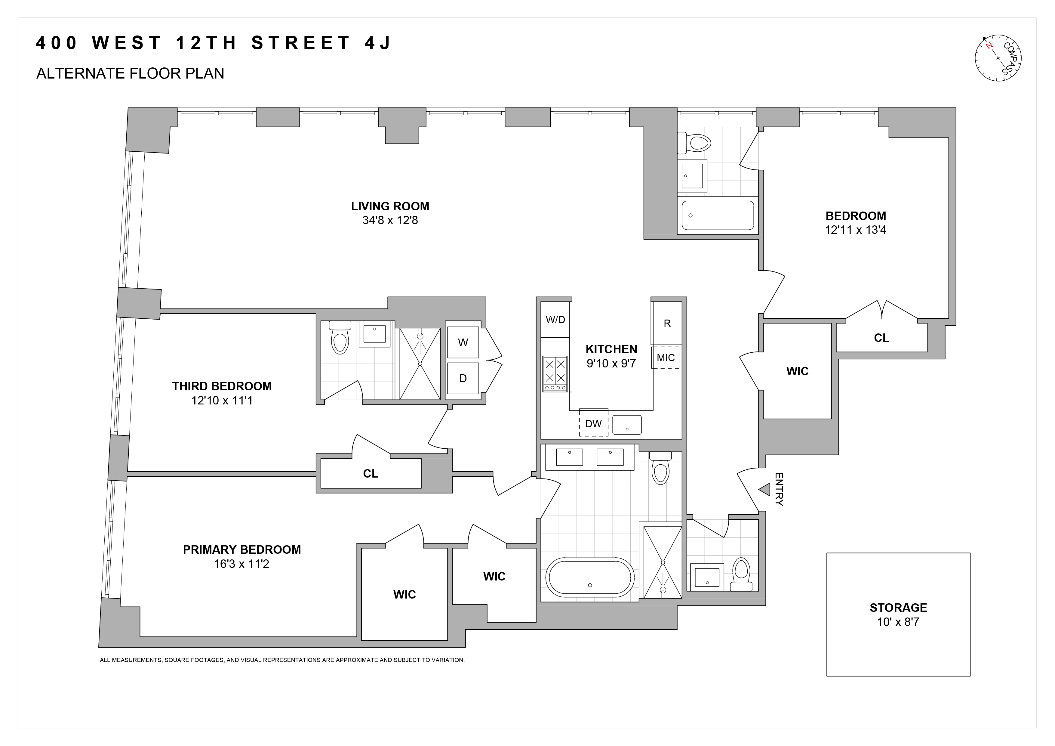 400 West 12th Street, Unit 4J Manhattan, NY 10014 - Photo 21 of 21 a black and white photo of a picture
