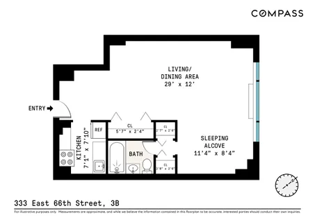 $435,000 | 333 East 66th Street, Unit 3B | Lenox Hill