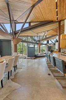 a outdoor living space with furniture