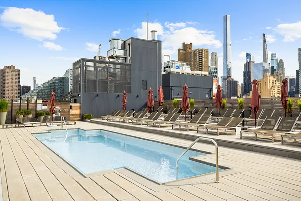 a view of a city with tall buildings