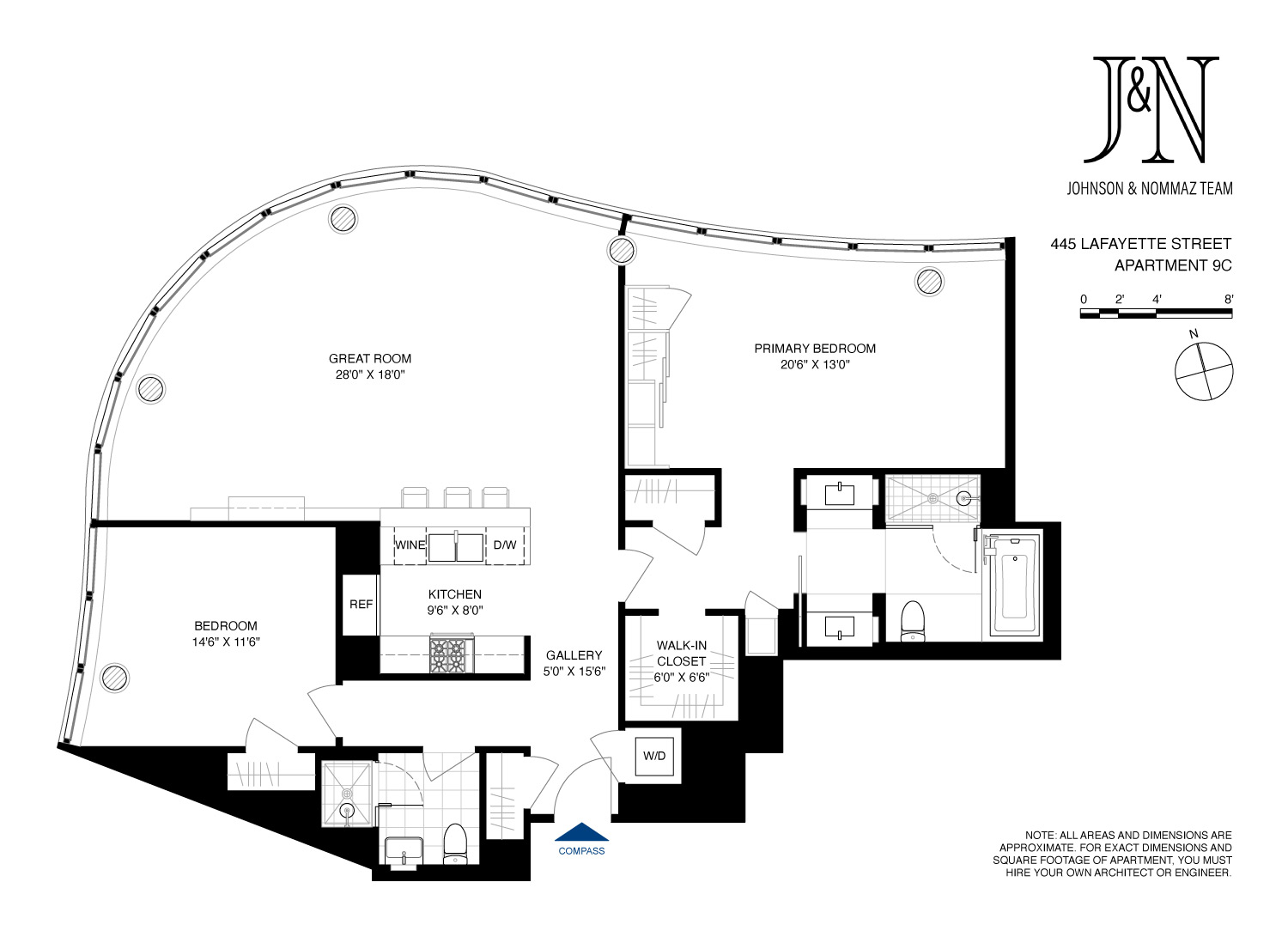 445 Lafayette Street, Unit 9C Manhattan, NY 10003 - Photo 10 of 10 a picture of floor plan