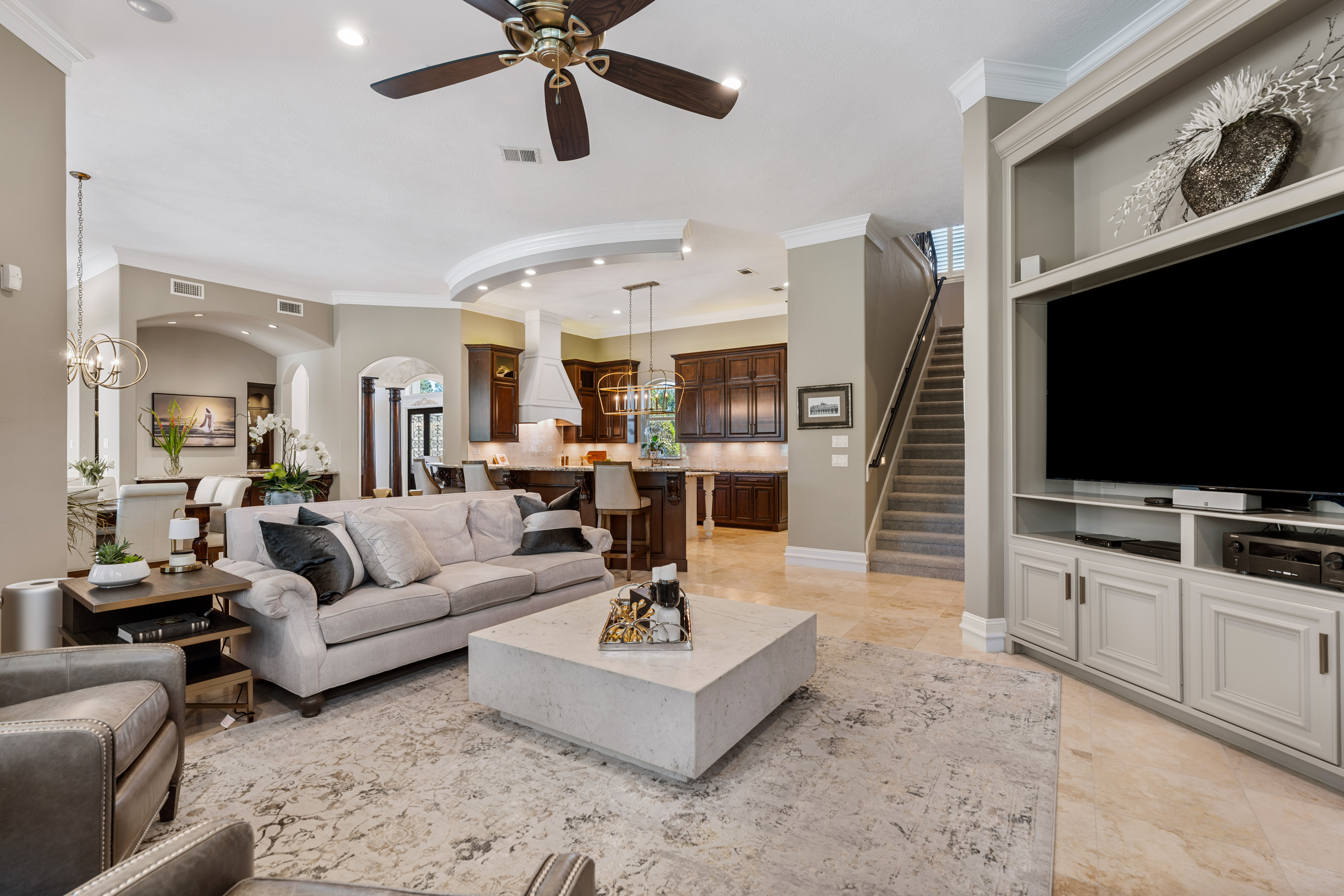 82 Manor Lake Estates Circle Spring, TX 77379 - Photo 21 of 52 a living room with furniture and a flat screen tv
