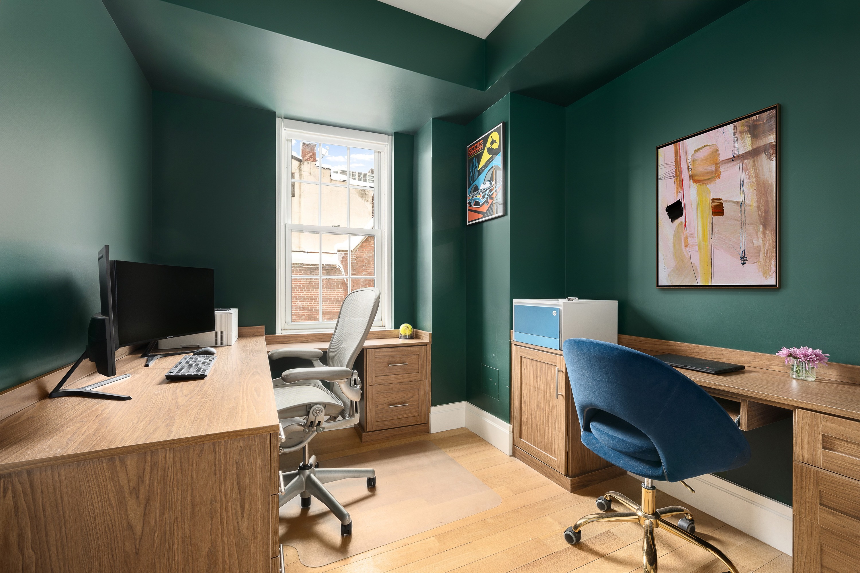 160 Henry Street, Unit 3C Brooklyn, NY 11201 - Photo 16 of 18 a view of a workspace with furniture and a window