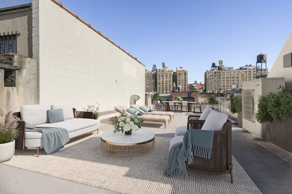 33 West 74th Street, Unit 2 Manhattan, NY 10023 - Photo 9 of 15 a view of a balcony with chairs and potted plants