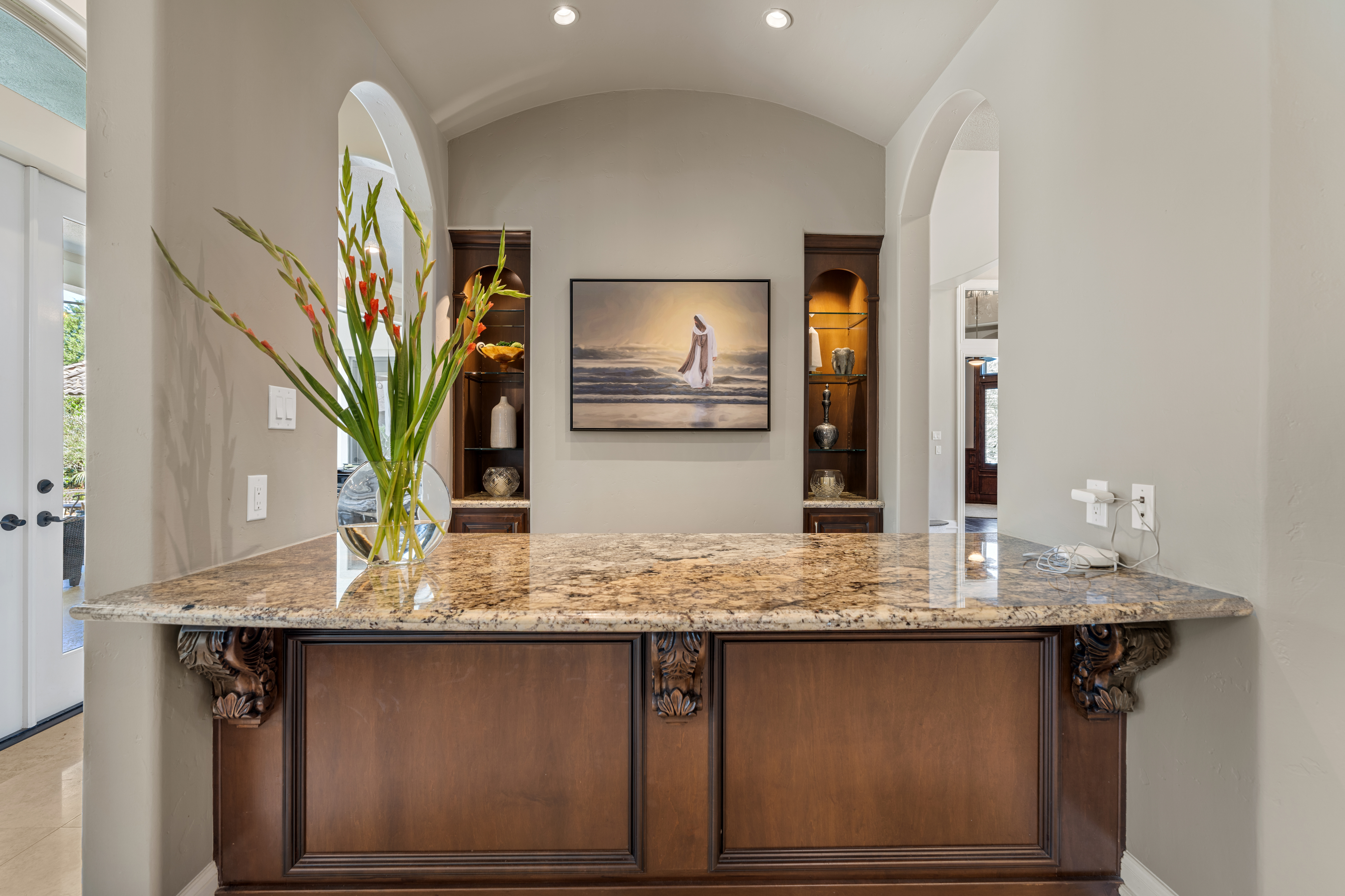 82 Manor Lake Estates Circle Spring, TX 77379 - Photo 12 of 52 a bathroom with a granite countertop sink and a mirror