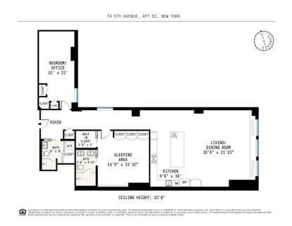 $1,995,000 | 74 5th Avenue, Unit 5C | Greenwich Village