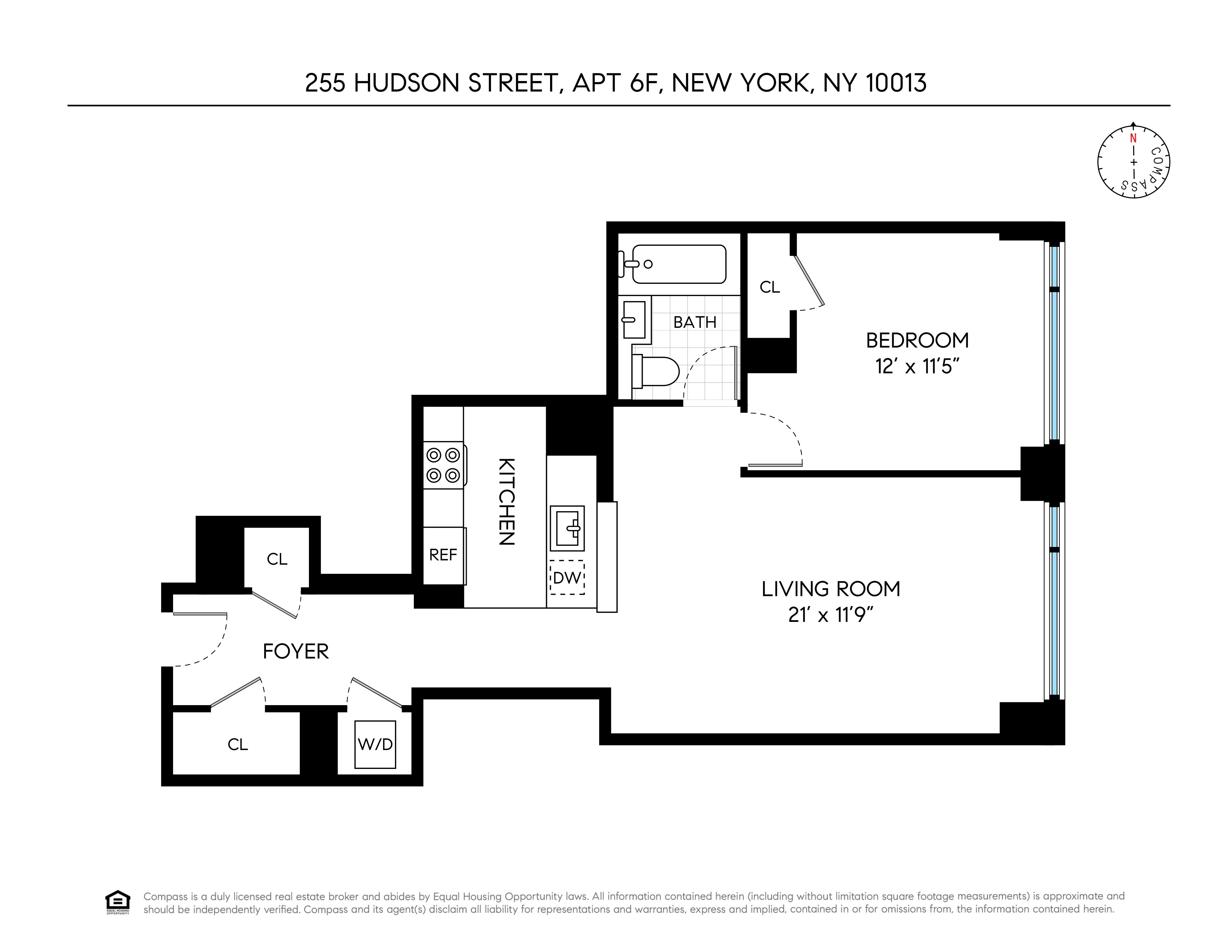 255 Hudson Street, Unit 6F Manhattan, NY 10013 - Photo 7 of 7 a picture of a bench in front of door