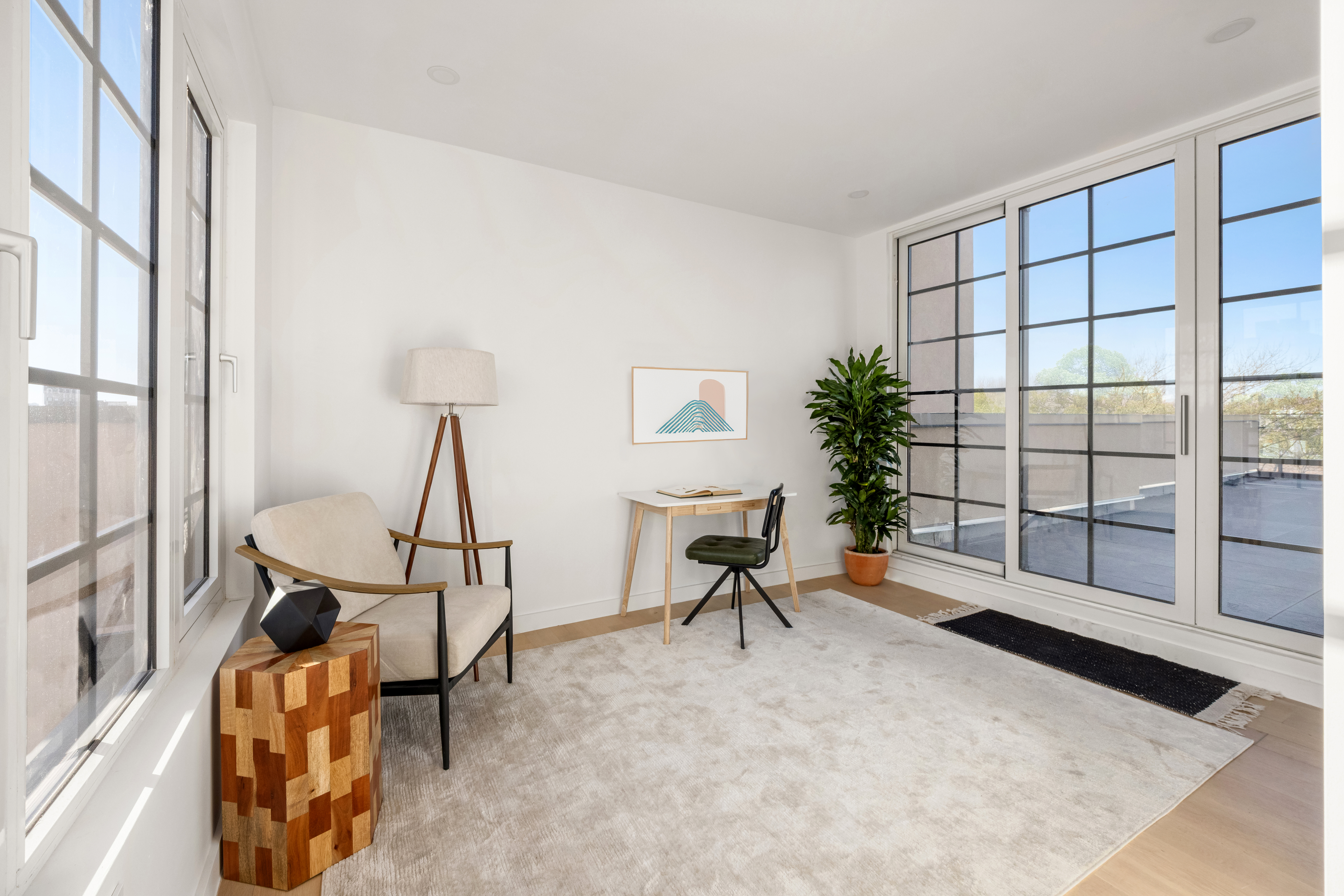 90 Herbert Street, Unit PHB Brooklyn, NY 11222 - Photo 8 of 15 a living room with furniture and a large window