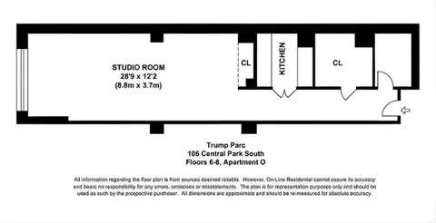 $825,000 | 106 Central Park South, Unit 7O | Central Park South