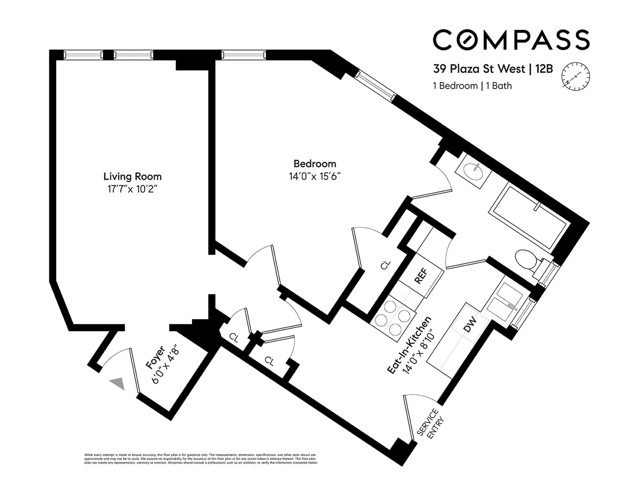 $795,000 | 39 Plaza Street West, Unit 12B | Park Slope