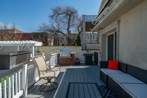 a terrace view with seating space