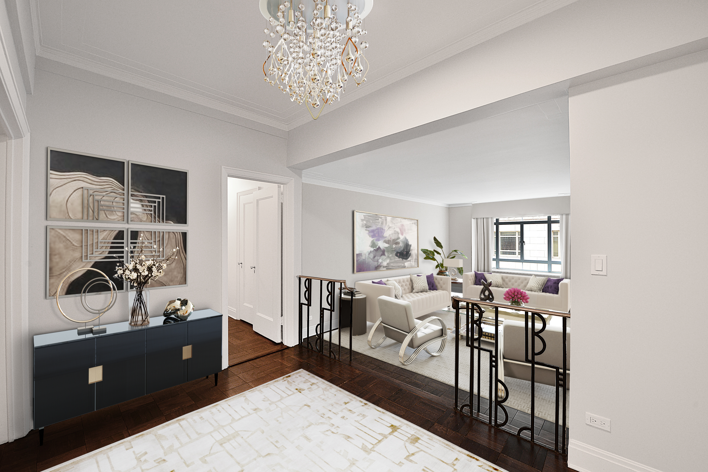 25 Central Park West, Unit 12I Manhattan, NY 10023 - Photo 2 of 7 a living room with furniture