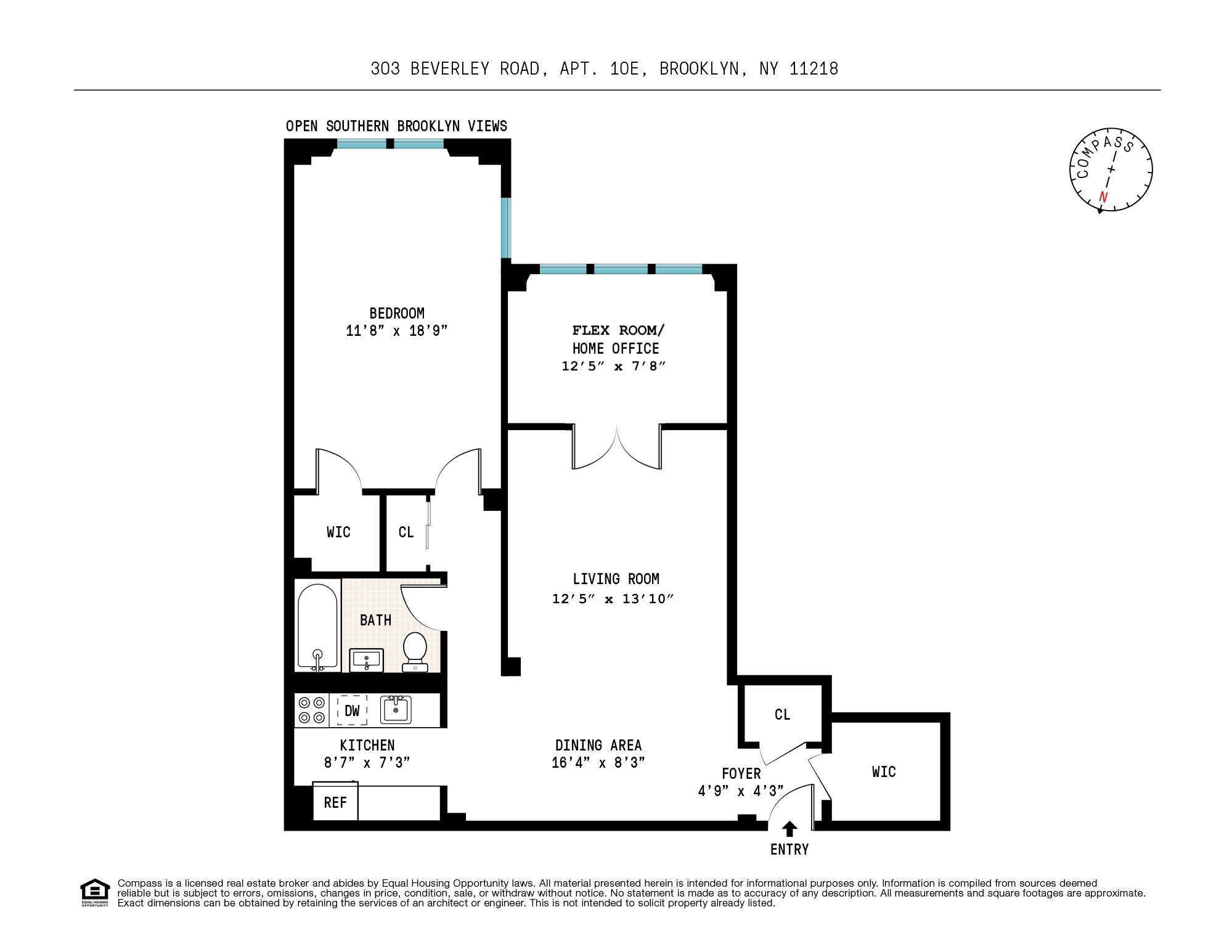303 Beverley Road, Unit 10E Brooklyn, NY 11218 - Photo 11 of 11 a picture of a floor plan