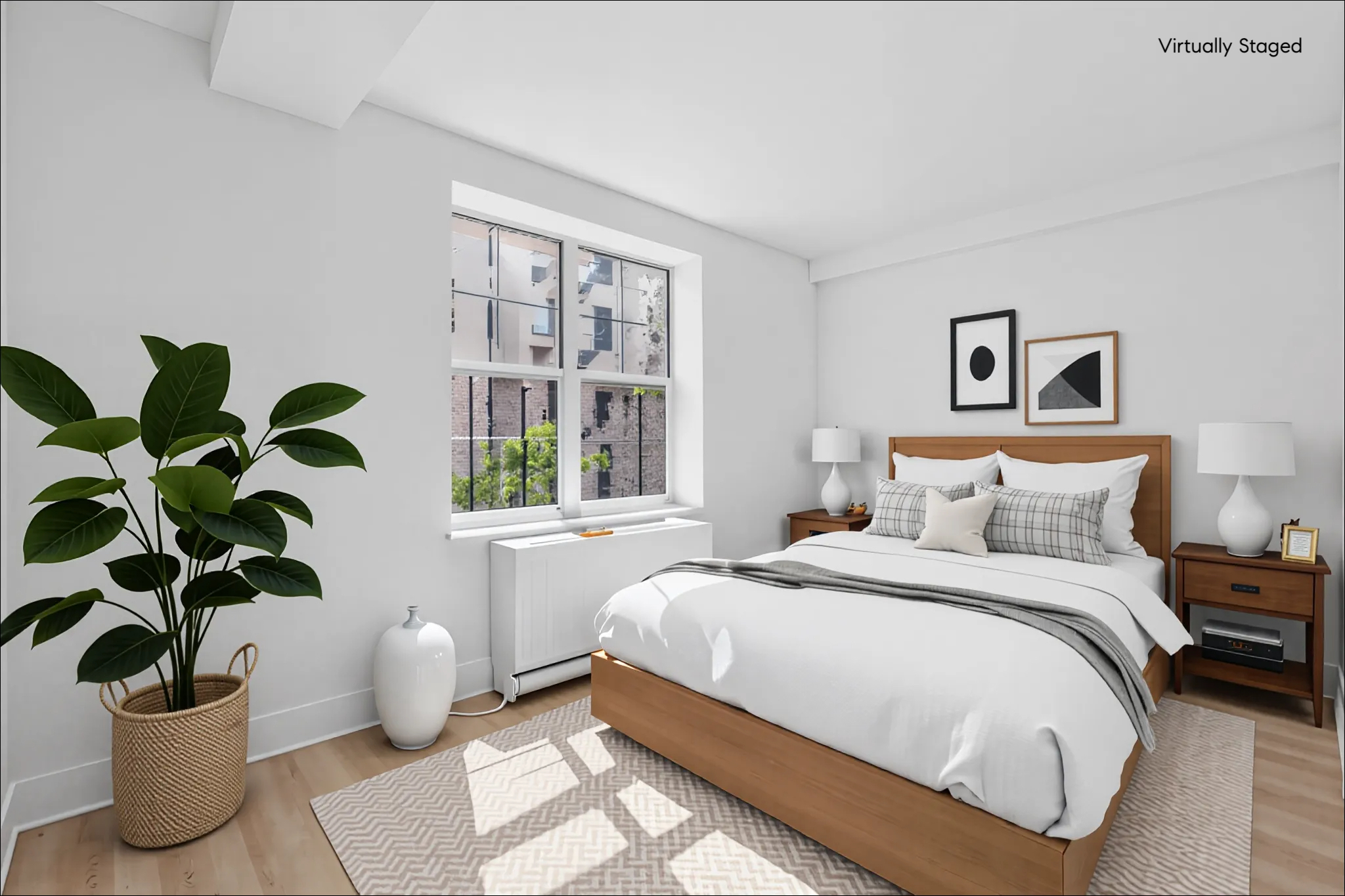 266 West 115th Street, Unit 2B Manhattan, NY 10026 - Photo 4 of 11 a bedroom with a bed and a potted plant