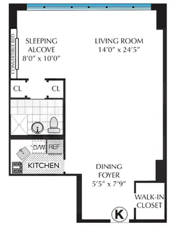 $929,000 | 200 Central Park South, Unit 11K | Central Park South