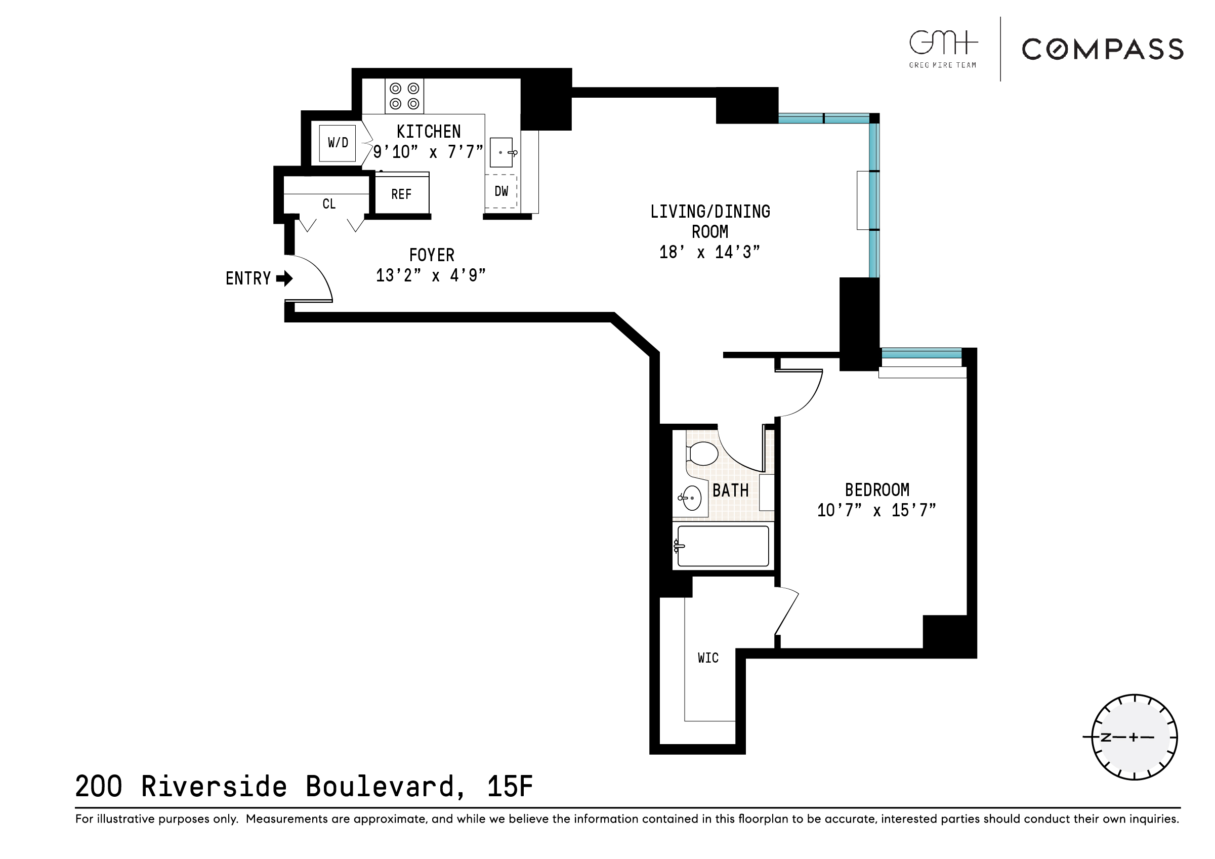 200 Riverside Boulevard, Unit 15F Manhattan, NY 10069 - Photo 11 of 11 a picture of a floor plan