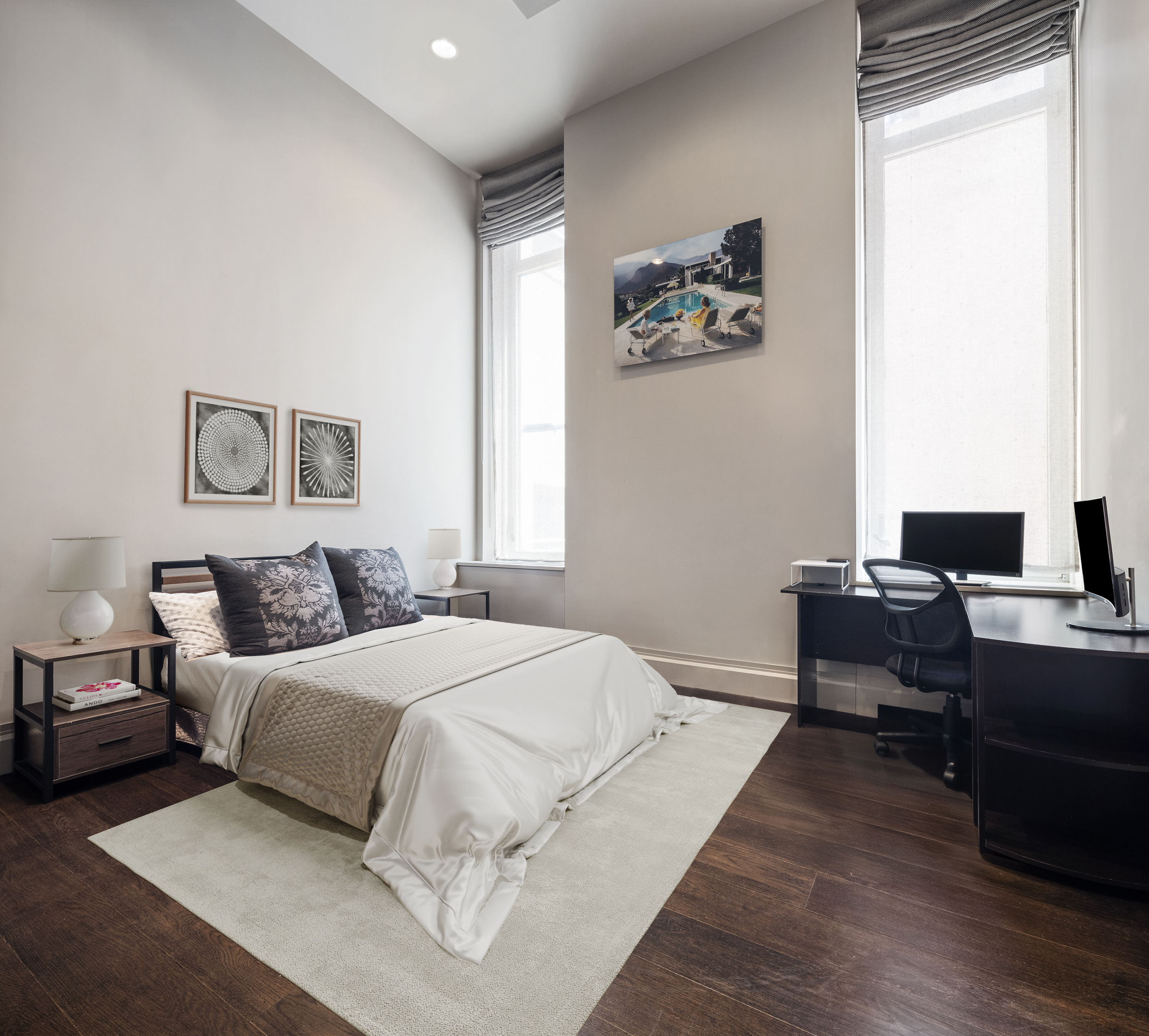 114 Liberty Street, Unit 2A Manhattan, NY 10006 - Photo 14 of 17 a bedroom with a bed and a window