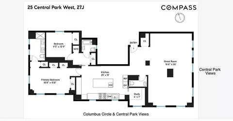 $5,295,000 | 25 Central Park West, Unit 27J | Upper West Side