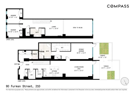 $4,495,000 | 90 Furman Street, Unit N210 | Brooklyn Heights