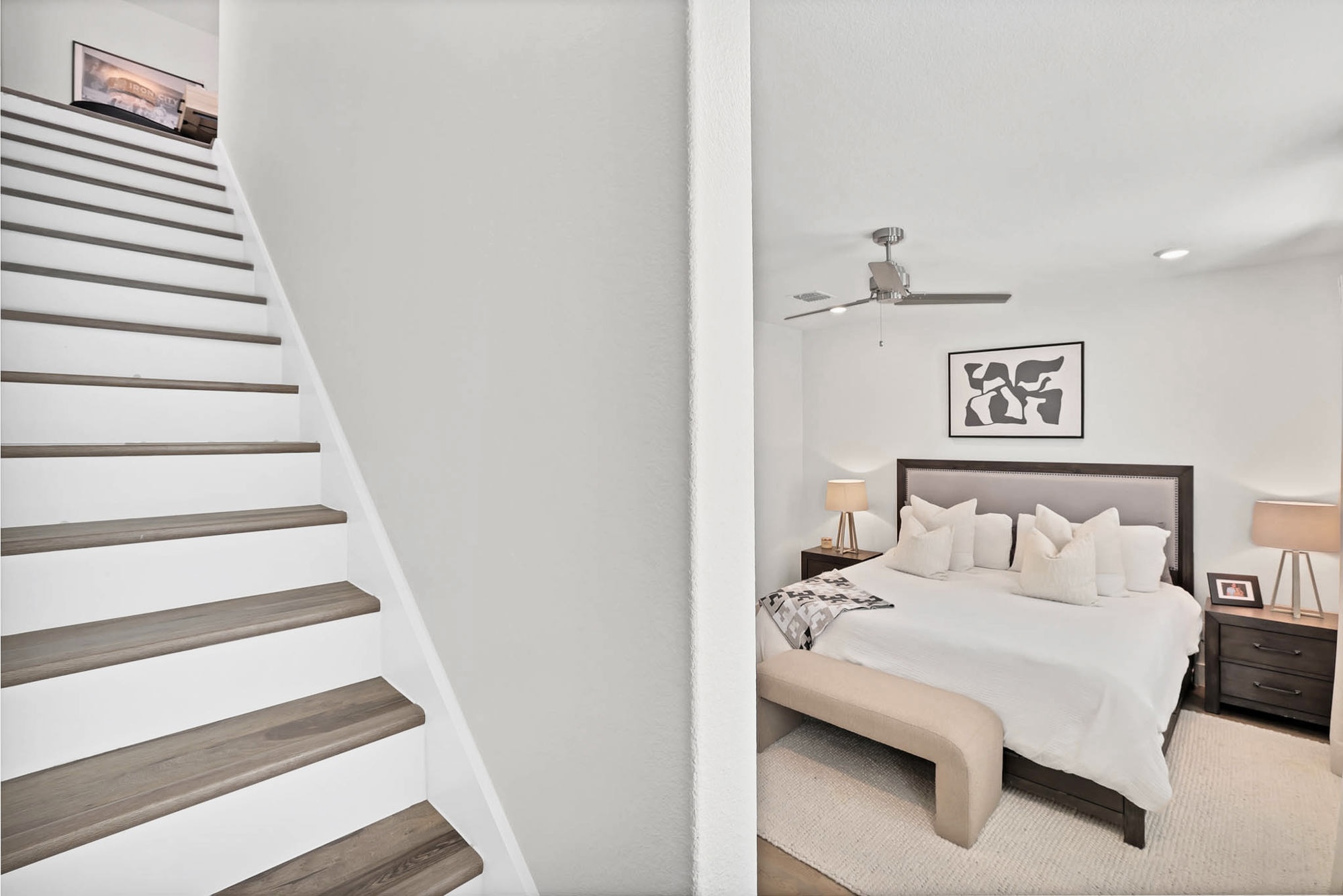 3920 Riesling Ridge Dallas, TX 75204 - Photo 18 of 26 a bed room with a bed and a painting on the wall