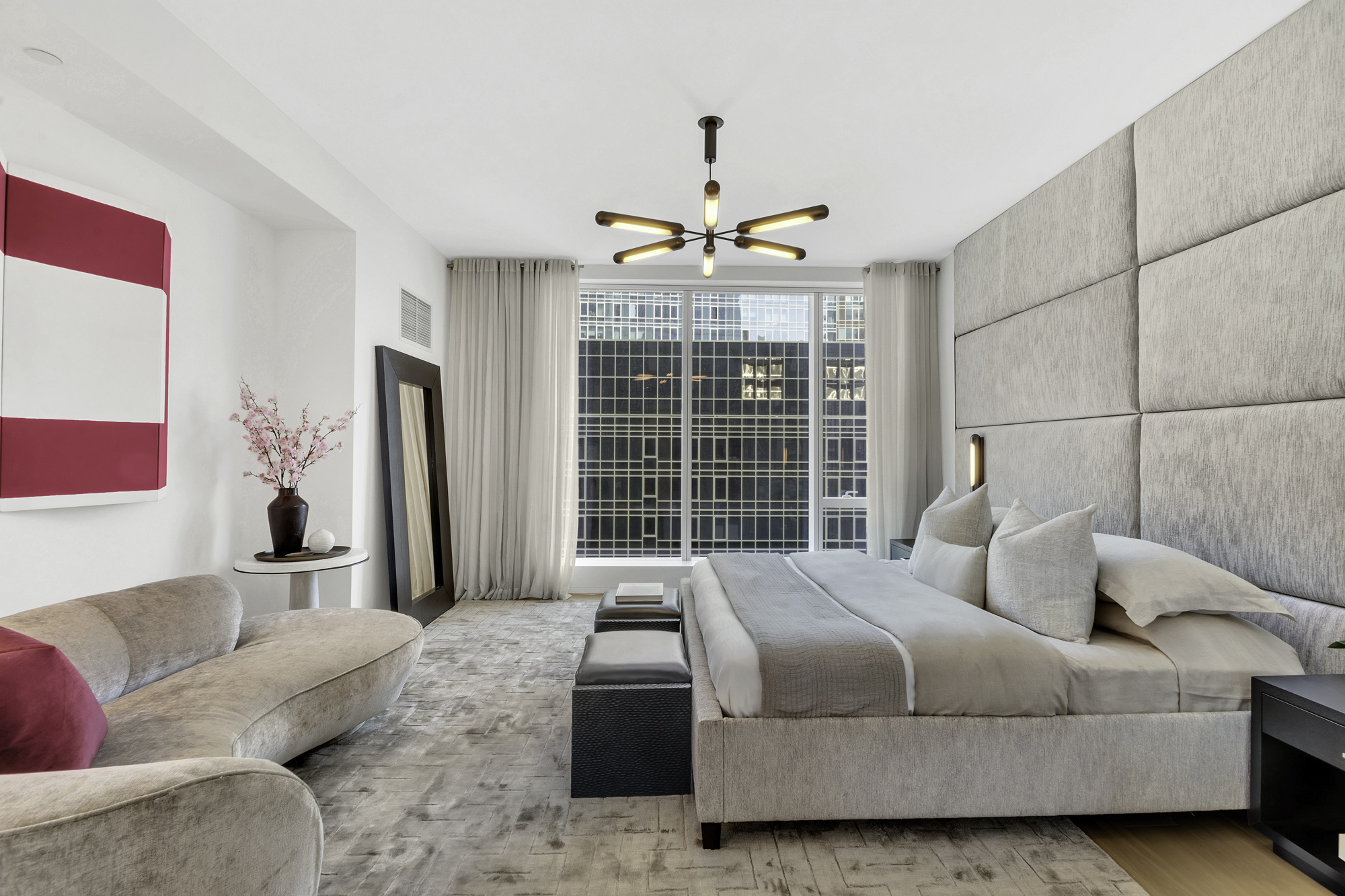 1 West End Avenue, Unit 10A Manhattan, NY 10023 - Photo 13 of 38 a living room with furniture and a large window