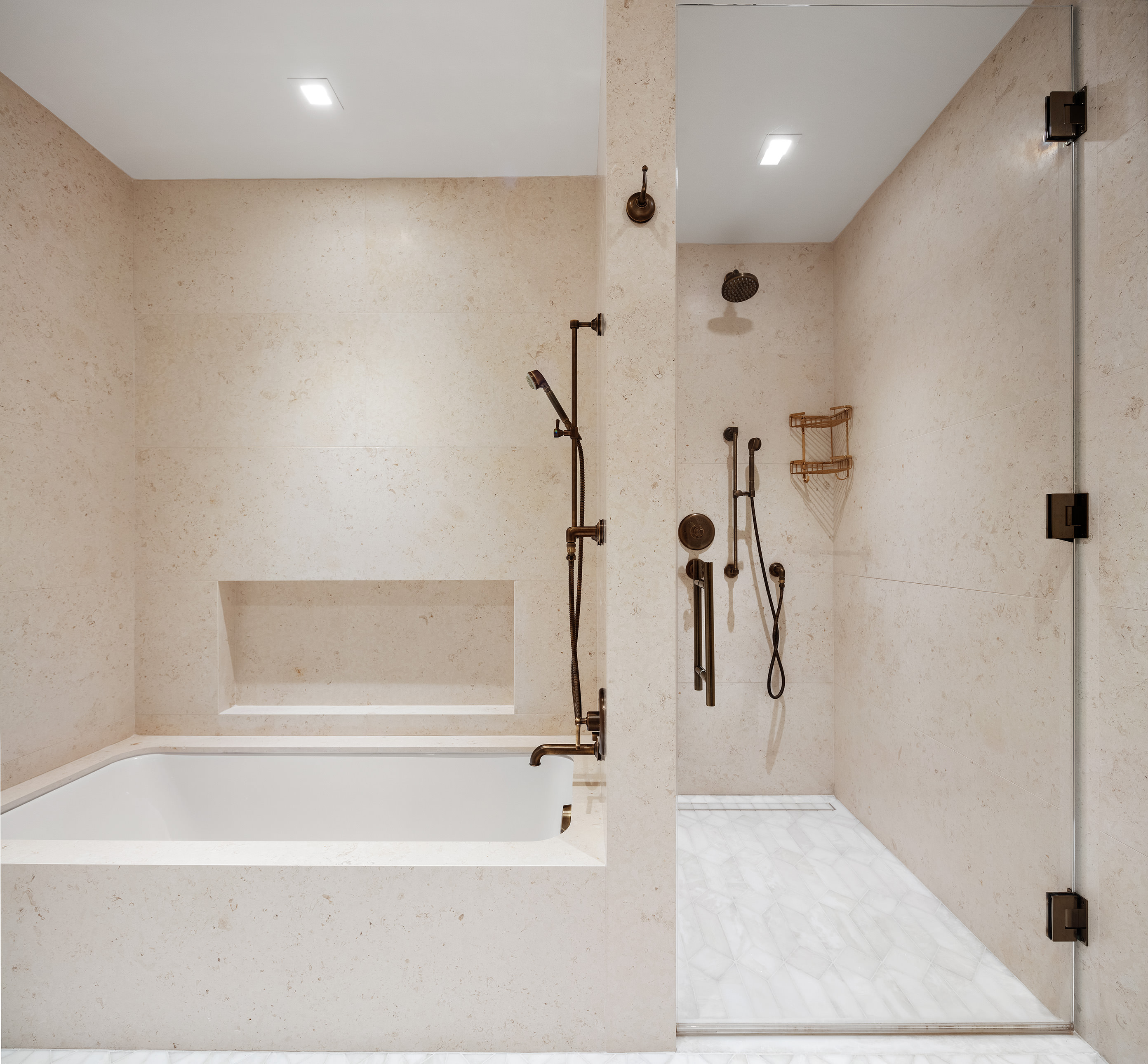 310 East 86th Street, Unit 4B Manhattan, NY 10028 - Photo 12 of 25 a bathroom with a bathtub and a shower